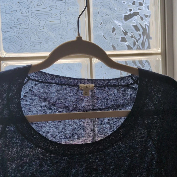 J. Crew Men's Linen Cotton Blend Navy Blue Sweater M - Picture 6 of 6